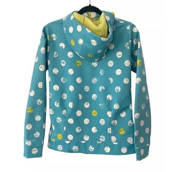 Columbia Youth Girls Polka Dot Full Zip Fleece Lined Blue Jacket Size 18 / 20 - Picture 2 of 10
